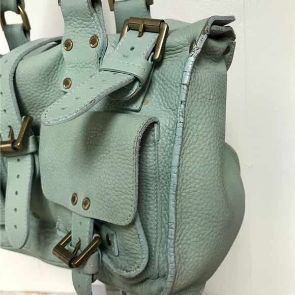 Mulberry Light Blue Leather Satchel - Picture 4 of 9